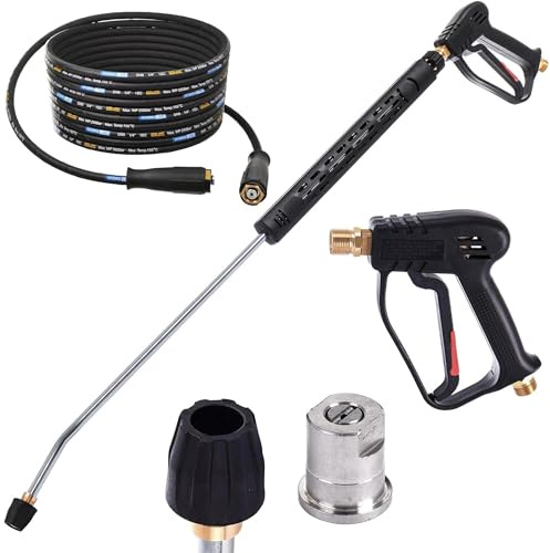 Eau Chaude Pistolet 10m Tuyau 250bar DN6 Lance Buse pour à Nettoyeur Haute Pression Karcher HD HDS
