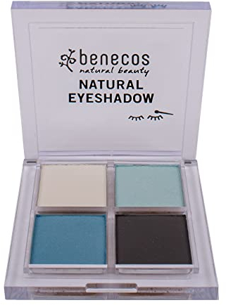 Benecos - natural beauty 95622 natural cosmetics - Tavolozza ombretto Quattro - vegan - vero blu, 4,8 g