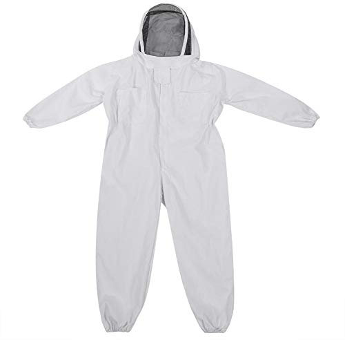 ViaGasaFamido Bienenzuchtanzug Ganzkörperanzug Schutzanzug Langarm Bienenzuchtoverall Bienenbesucher Mit Bienenzuchtmütze(L),Imkerei Werkzeuge