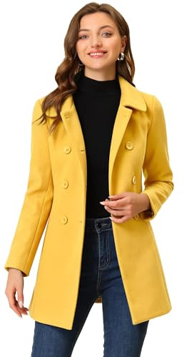 Allegra K Damen Coat Erbsenmantel