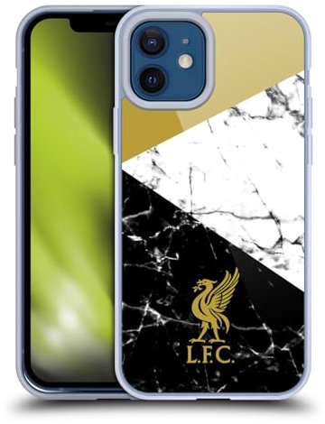 Head Case Designs Offizielle Liverpool Football Club Liver Bird Gold Marmor Gelhülle [Militärischer Schutzgrad] Kompatibel Mit Apple iPhone 12 / iPhone 12 Pro Und Kompatibel Mit MagSafe