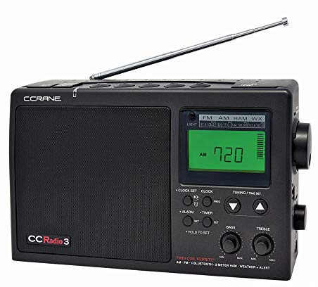 C. Crane CCRadio 3 Long Range Reception AM, FM, NOAA Weather Plus Alert and 2-Meter Ham Band Portable Digital Radio with Bluetooth