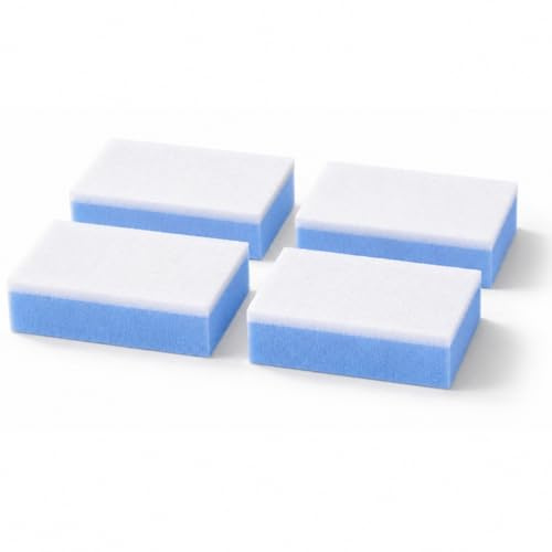 Paquete de 4 esponjas de limpieza antiarañazos, estropajos en forma de S de fácil agarre para cocina y baño, almohadillas de esponja multiusos para lavar platos, fregadero y limpieza del hogar