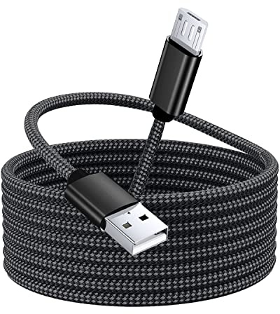 Micro USB Cable 5M, Long Android Charger Cable, Micro Charging Cable Nylon Braided Compatible With Samsung S7/ S6/ S5, ps4 controller charger cable, Kindle Fire, Sony, HTC