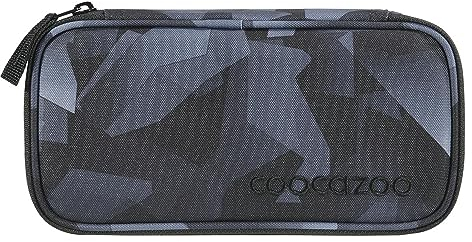 coocazoo Mäppchen „Grey Rocks”, schwarz-grau, Federmäppchen, großes Hauptfach, Schlaufen für Zirkel, Geodreieck und Lineal, Stundenplanfach, Stiftehalter, Reißverschlussfach, ab der 3. Klasse