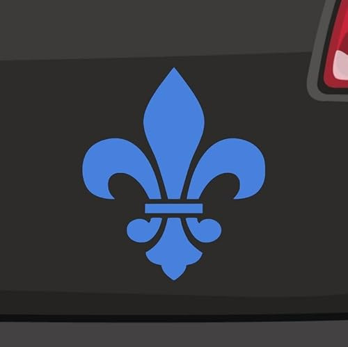 Stickerfreaks - Heraldische Lilie Aufkleber - 6 Größen, 21 Farben - Fleur de Lis Wappen Frankreich - Made in Germany - ORACAL - Vinyl - Outdoor - Blau