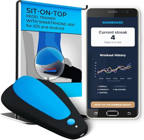 Ejercitador de suelo pélvico. Biofeedback de suelo pélvico para hombres y mujeres. Registra los resultados de cada entrenamiento para mostrarte tu evolución. Estimulador muscular. Boost de kGoal.