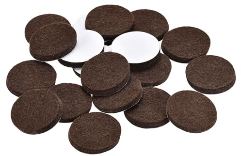 sourcing map 30 Stück Antirutsch Pads 30mm Durchm. 5mm Dicke braun | Selbstklebend, Filzgleiter Selbstklebend, Antirutschpads Möbelstopper Sofa Füße Rutschhemmer Möbel Stopper, Stuhlbein