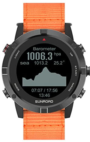 LAURAG Sportklocka,Fitn Traer GPS Sport Watch Handled Watch med 100M Vattentät Pulsmätare för Löpning Simning Cykling Klättring