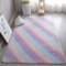 XMwike Alfombra de área Luminosa Que Brilla en la Oscuridad para niños Antideslizante Dormitorio Sala de Estar Alfombras, Estrella Arcoiris 120x80cm