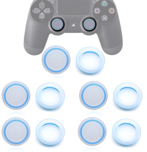 ZKSXOA 10 Piezas Joystick Thumbstick Grips: Mando Cubierta Protectora de Apretones de Pulgar de Silicona para Xbox One Series X/S, PS4, PS5 Controlador Accesorios