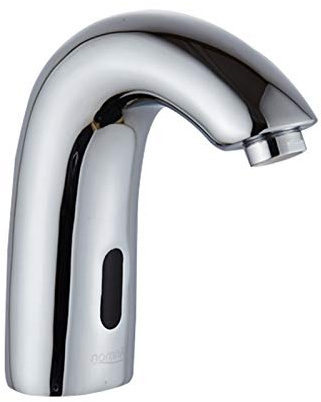 Infrarot Sensor Wasserhahn, Automatisch Induktion Badarmatur, Waschtischarmatur Kaltwasser Armaturen Messing Badarmaturen für Schulen Hotels Einkaufszentren und Andere öffentliche Bereiche