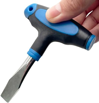 DOFEDOFO T Handle Flat Head Screwdriver, T Handle Flathead Screw Drivers Assembly Tool for Slotted Screw Used on Quick Release Plate or Camera Tripod Monopod Small Flat Head Screwdriver (New 10mm)