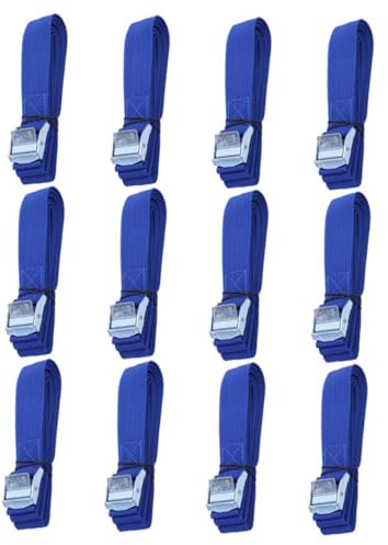 jojofuny 12pcs Lashing Straps Tie down Cargo Straps Cam Buckle Lashing for Surfboard and Luggage Securement