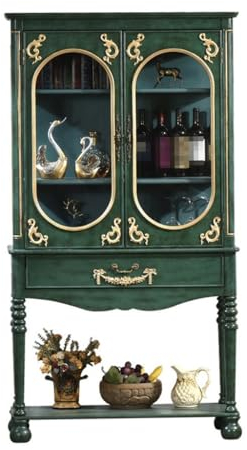 EINES Sideboard-Buffetschrank Massivholz Sideboard Weinschrank Wohnzimmer Küche Lagerschrank Retro Möbel Lagerschrank Küchenbuffet-Aufbewahrungsschrank