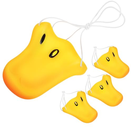 NWVDPQGCZ 4 piezas de pato, accesorio de disfraz de nariz de pato, máscaras de pico de pato, mini máscara de pico de pico de pato amarillo, máscara de nariz de pájaro de pato, nariz de cosplay/255