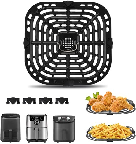 Air Fryer Grill Pan for Instant Pot Vortex Plus 5.7L Air Fryer,Air Fryer Accessories Replacement Tray Rack Parts Grill Plate Crisper Plate, Dishwasher Safe,Grill Plate Crisper Plate Tray, Non-Stick