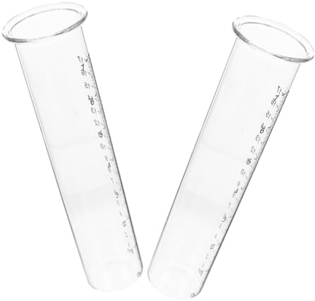 Yardenfun Lot De 2 Tubes Pluviomètres pour Jardin, Tube De Rechange en Plastique Transparent 7 Pouces, Mesure Précise des Précipitations Marquages Visibles, Léger Et Résistant Aux Intempéries