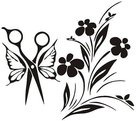 HOMSFOU Calcomanía De Pared Diseño De Tijeras Decoración De Pintado Para Salones