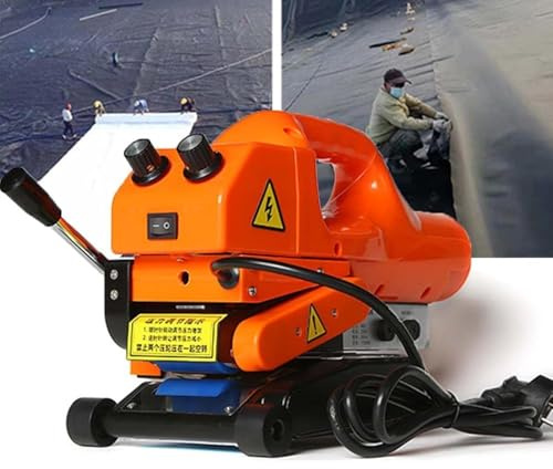 Geomembrane Welding Machine, 1100W Hot Wedge Welder for PVC, EVA, PE, HDPE, PP Film Welding, Climbing Welding Machine with 15cm Steel Roller