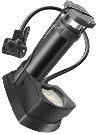 Sosoport Hochdruck Fußluftpumpe Mit Manometer Schlauch Vielseitig Für Fahrrad Motorrad Ball Sportgeräte Geeignet Kompakt Tragbar Multifunktionale Luftpumpe