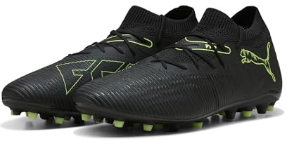 PUMA Botas de fútbol Future 8 Match MG Unisex 40.5, Black Fizzy Light Green Terrain Yellow