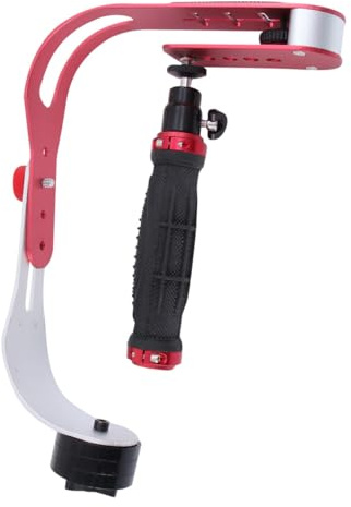 LOORGVEL Stabilizzatore per Fotocamera Arco Rosso Supporto Portatile Handheld per DSLR e Dv Video Accessorio per Riprese Video Stabili e Movimenti Fluidi per Viaggi e Selfie