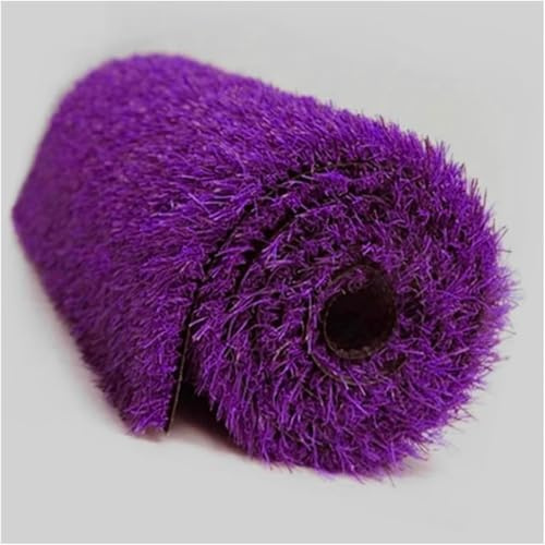 7UIYgtyO Tappeto erbato Sintetico Tappeto in Erba Artificiale Viola, Tappeto in Erba for Patio Esterno, Tappeto da Giardino, Rotoli di Erba Morbida autodrenante per l'outdoor(150x200cm)