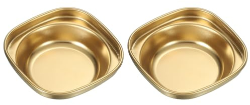 QUARKZMAN 3 Pulgadas Mini Salsera De Acero Inoxidable 2 Piezas Tazones Redondos Para Condimentos Platos Para Aperitivos Cuenco Para Salsa Para Ensaladas Acompañamientos