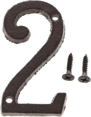 Numeri civici, Numero civico Targhe for porte antiche Cifre Piastra adesiva in ferro battuto nero