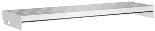Nqyjm Marche caillebotis 80 x 24 x 7 cm en acier galvanisé pour l'intérieur et l'extérieur