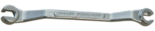 Alkan Bremsleitungsschlüssel 10x11 mm gekröpft offener Ringschlüssel | Gekröpfter Bremsleitungsschlüssel 10 x 11 mm, offener Ringschlüssel für Bremsleitungen & Bremsservice