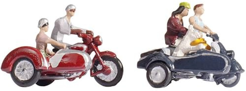 NOCH Motorradfahrer, Modellbauset in TT Maßstab 1:120 mit menschlichen Figuren ideal für das kreative Diorama