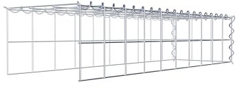 GABIONA Cesta para piedra (rectangular, malla de 10 x 10 cm, profundidad de 30 cm, cesta de cultivo tipo 4, cierre en espiral, galvanizada (100 x 20 x 30 cm)