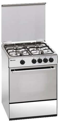 Meireles N 600 X Independiente Encimera de gas A Acero inoxidable - Cocina (Cocina independiente, Acero inoxidable, Giratorio, Frente, Encimera de gas, Acero inoxidable)