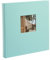 goldbuch 27 507 Bella Vista Fotoalbum mit Bildausschnitt Aqua, Erinnerungsalbum im Format 30 x 31 cm, Foto Album 60 weiße Seiten mit Pergamin-Trennblättern, Fotobuch mit Leineneinband, Karibikblau