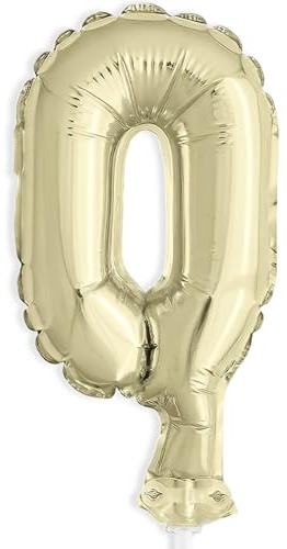 Gold Foil Number 0 Balloon Cake Topper (12cm) - Perfect for Birthdays, Anniversaries, & Milestone Events - 1 Pc