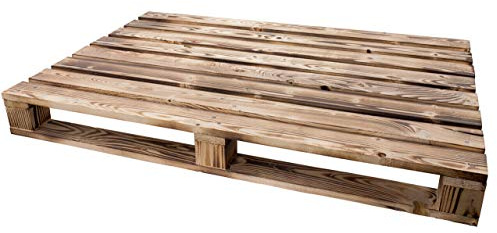 Holzpaletten/Palette Shabby Chic aus Holz - Einwegpalette Tauschpalette Upcycling Palettentisch (4 Stück_Geflammt)