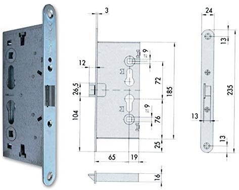 CISA 43110-65-0 SERRATURA INF TAGLIAF ANTIP