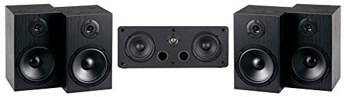 McGrey Set Diffusori BSS-265 / CS-440 BK 5.0 Surround - Casse Satelliti HiFi per Suono Surround a 5 Canali - Casse Full-Range a 2 Vie per Musica, Home Cinema e Sistema Surround - Nero