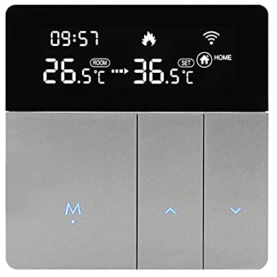 Irishom WiFi Termostato Intelligente con Display LCD Termostato Intelligente per Riscaldamento Termostato App e Controllo vocale Regolatore di Temperatura costante per Interni Digitale programmabile
