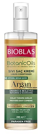 BIOBLAS Argan med organisk arganolja flytande balsam spray – effektiv mot håravfall och ger den också glans 200 ml