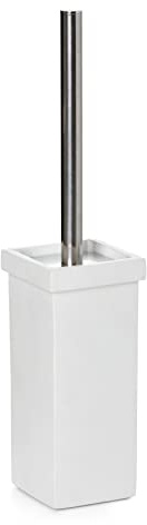 TATAY Escobilla WC Iconik 7,5x7,5x35 cm Poliresina de Gran Resistencia | Escobilla WC | Poliresina Resistente | Diseño Elegante y Decorativo | Escobillas de Baño Funcionales, Blanco