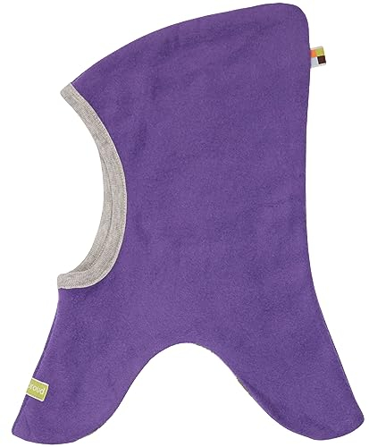 loud + proud Unisex Baby Lt1 Schlupfmütze Fleece, GOTS Zertifiziert Sturmhaube, Violet, 62 -68 EU