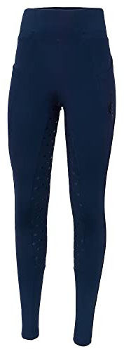 Start KnowsleyFullGrip Reitleggings Damen Winter mit Silikon-Vollbesatz, Reitleggings Kinder Mädchen Winter (Dunkelblau, 128)