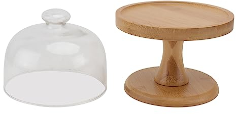 MAGICLULU 1ensemble Plateau De Présentation avec Couvercle Verre Et Pratique pour Gâteaux Et Snacks Vitrine Élégante pour Desserts pour Événements Et Réceptions