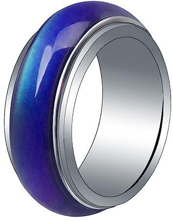WATIIFUFU Stimmungsring Farbwechselring Für Herren 8mm Kupferring Mit Temperaturwechsel Modisches Accessoire Für Männer Und Kinder Angenehm Zu Tragen Trendiger Schmuck