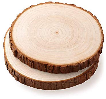 JIEYUZYUO Holzscheiben, Dick 0,8/1 Cm, Ohne Loch, Natürliche, Unbehandelte Holzscheitkreise Für Kunstkreation, Diy-Bastelarbeiten, Hochzeitsdekorationen, Weihnachten/6 To 7 * 0.8Cm(10Pcs)