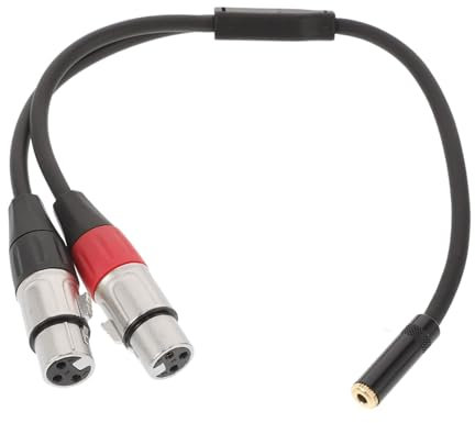 UPKOCH Xlr-stecker Buchse Kabel-patch-splitter Mikrofon Steuergerät Schwarz Mit Doppelter Abschirmung Für Sauberes Audiosignal