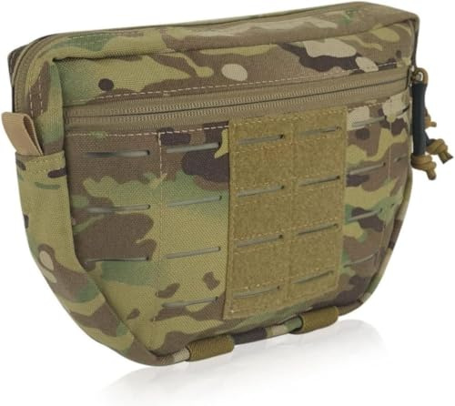 Gexgune Tasca Tattica Dump Drop Tasca Tattica Tasca Frontale con Attacco a Cinghia Tasca Molle con Pannelli a Strappo per Gilet tattico (CP)